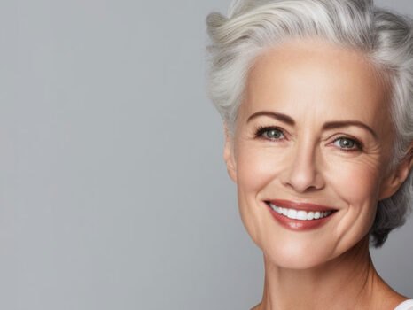Woman after facial treatment